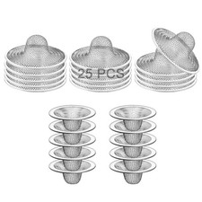 25PCS Bathroom Mesh Sink Drain Strainer, 2.75"  2.125'' 2.75'' 