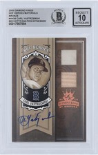 Carl Yastrzemski Red Sox Signed 2005 Donruss Diamond Kings HH-34 /25 BAS 10 Card