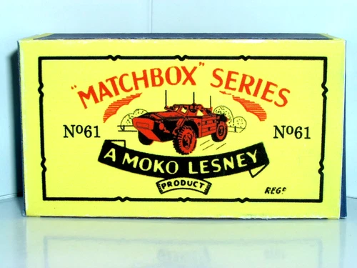 Replica B4 type box for Moko Lesney Matchbox #61a Daimler Ferret Scout Car