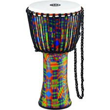 MEINL Rope-Tuned Djembe with Synthetic Shell and Head 12 in. Kenyan Quilt