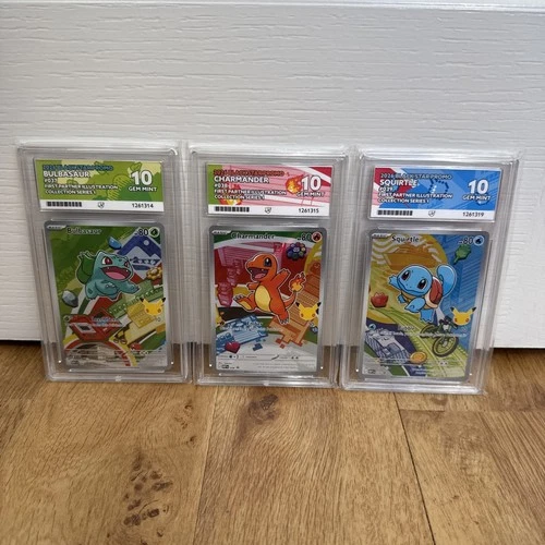Pokemon First Partners Kanto Starters ACE 10 Sequential Set Gen 1 (Set 1)