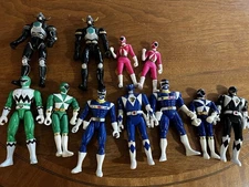 Bandai Power Ranger Action Figures 90s Vintage Lot 11 Mixed Brands