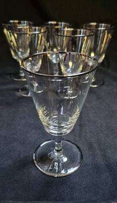 6 Süßweingläser Rosenthal Form 2000 Platinrand Richard Latham 60er Vintage