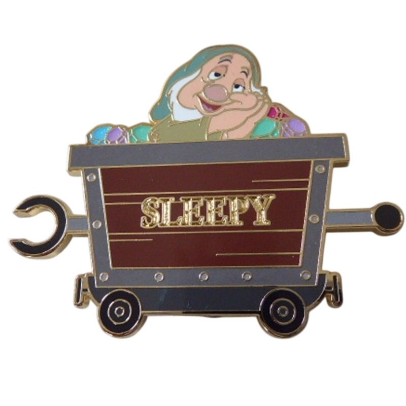 Disney Trading Pin 180439 Monogram Sleepy Color Dwarfs Mine Cart Mystery PALM