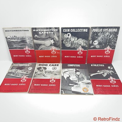 Vtg Boy Scout Merit Badge Lot of 8 Books - 1953-1963