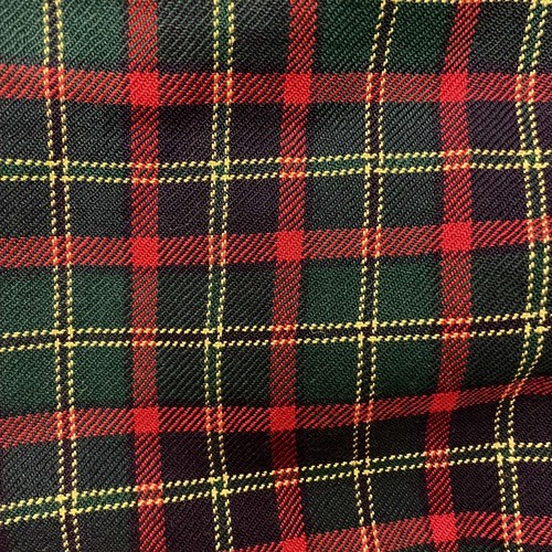 Vtg 70's Red Green TARTAN Pants Bell Bottoms CHRISTMAS Plaid Wool Trousers 36 - Picture 2 of 7