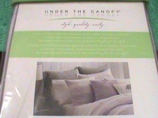 UNDER THE CANOPY THE NURTURER STANDARD SHAM BALANCE GRAY BRAN-NEW LOT OF 2 SHAMS