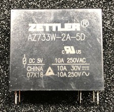Zettler AZ733W-2A-5D Printrelais 5VDC 2xNO Schließer 10A 250VAC