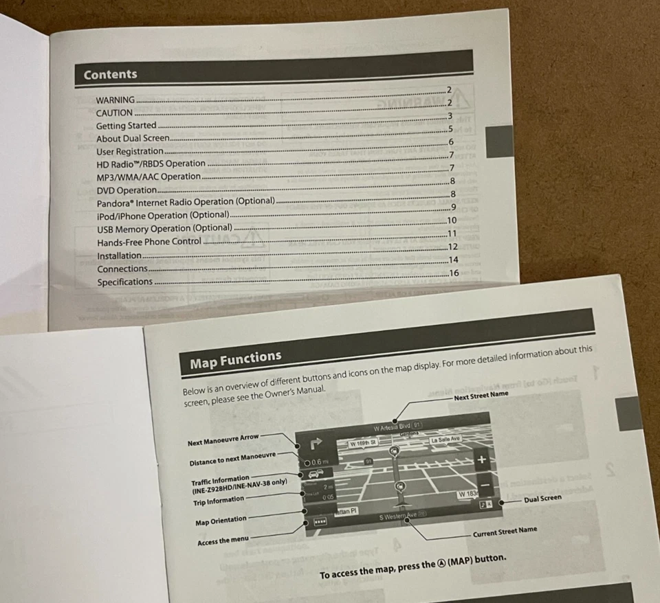 Alpine INE-W927HD GPS Navigation Receiver Radio DVD Quick Reference Guides - Image 3 of 3