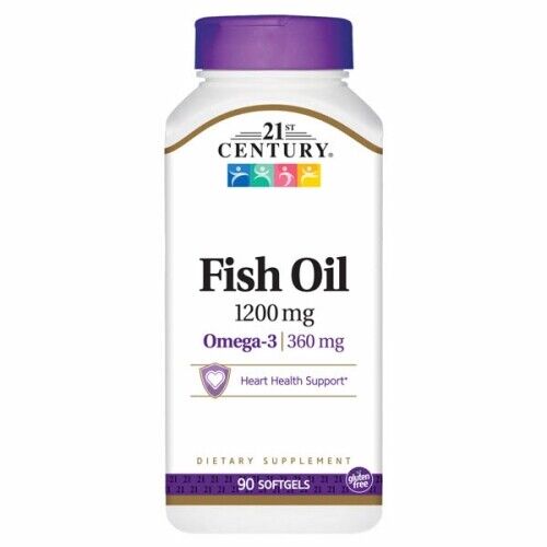 Fish Oil 1200 mg 90 Softgels By 21st Century - Picture 1 of 1