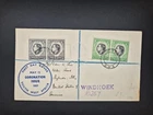 South West Africa 1937 Coronation First Day Reg. Cover Windhoek to USA NY Trans.