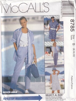 McCalls Schnittmuster 8785 Shirt Top Hose Shorts Garderobe Gr 8 10 12 Neu
