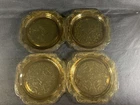 Set of 4 Amber Madrid 76 Federal Glass Recollection Dinner Plate 9"