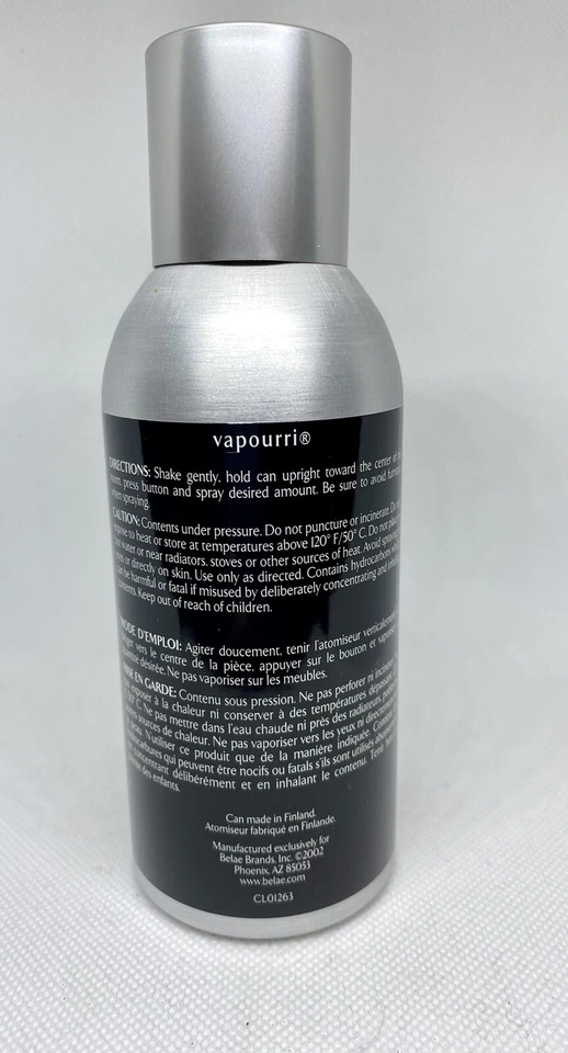 Claire Burke Vapourri 2002 spray de fragancia para el hogar, Applejack & Peel lata de 3 oz nuevo en caja Foto 3 de 4