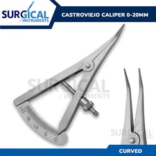 Angled Castroviejo Caliper 0 TO 20 MM 3.5" (8.89cm) Surgical Dental Instruments