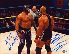 Brian Cage & Mil Muertes Signed 11x14 Photo BAS COA Lucha Libre AAA Underground