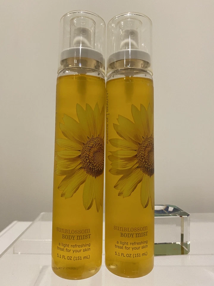 x2 Essence Of Beauty Sunblossom Fragrance Body Mist Spray Splash Duo Rare! New! - Image 2 of 4