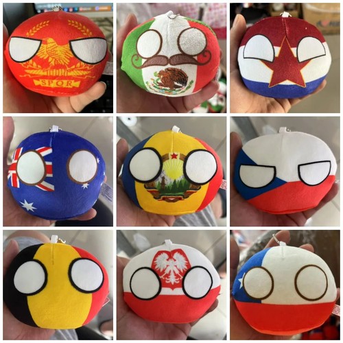 70 Styles 10Cm Country Ball Plush Toys Polandball Pendant Country Balls Republic - Picture 3 of 76