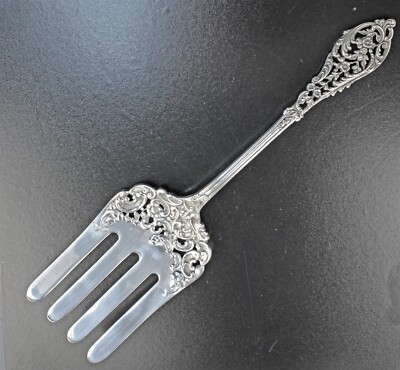Dominick & Haff Sterling Trianon Pierced - Florentine Lace Asparagus Server Fork