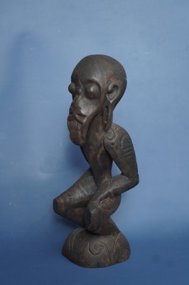 Afrika Figur Holz Schnitzerei Borneo Skulptur Maske Kongo anitk alt Statue