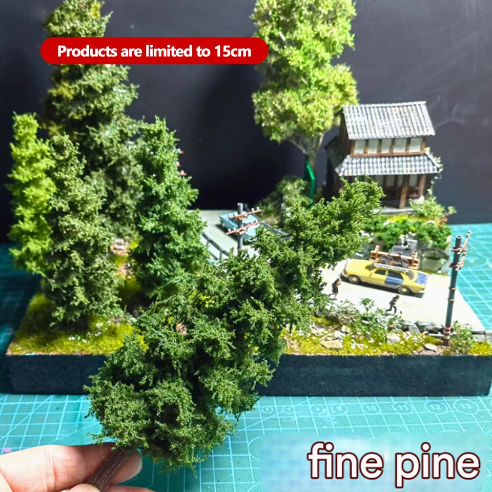 3Pc 15Cm Ho/oo Scale Landscape Trees Miniatures Autumn Pine Forest Plant Modeltr - Image 4 of 4