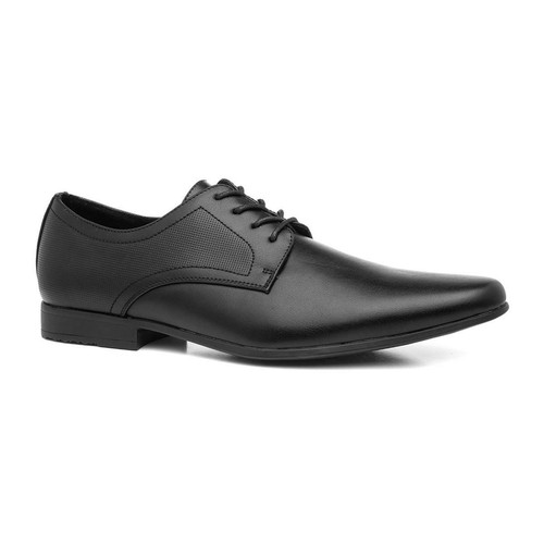 Mens Smart Formal Work Black Pointed 
