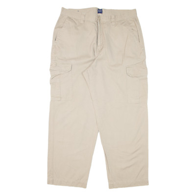 BASIC EDITIONS Cargo Herren Hose Beige Relaxed Tapered W36 L30