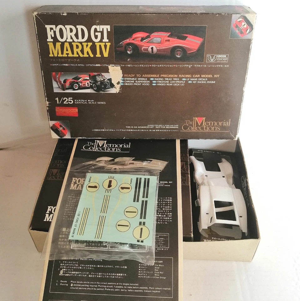 FORD GT MARK IV MADE IN JAPAN SCALA 1/25 KIT MONTAGGIO - Immagine 2 di 2