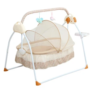 Bluetooth Electric Auto-Swing Baby Cradle Crib Infant Rocker Cot with Remote