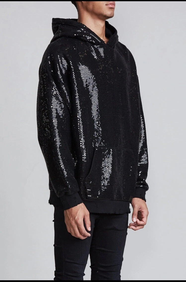 black sequin hoodie