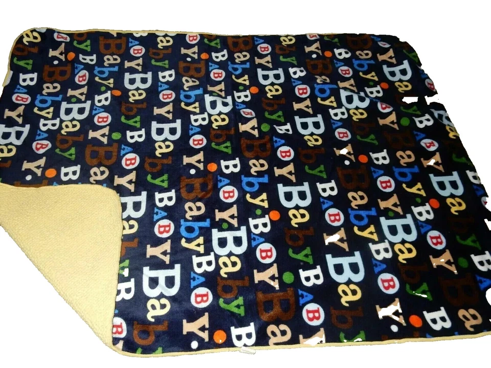 2D!¡GUAU! Edredón manta de cuna Sherpa amarillo terciopelo felpa circo BABY B A B Y Foto 2 de 4