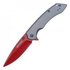 NAVAJA DE BOLSILLO ABIERTA ASISTIDA 8” - ROJA