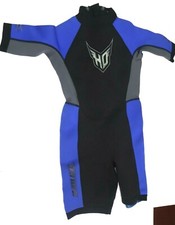 HO SPORTS - UNISEX JUNIOR SIZE 14 - BLACK  BLUE NEOPRENE SHORTIE WETSUIT
