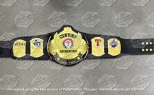 Texas Rangers World Series 2023 Champions Championship Belt Adult Size 2mm Brass