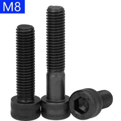 M8 - 1.25 Black 14.9 Grade Alloy Steel Allen Hex Socket Cap Head Screws Bolts