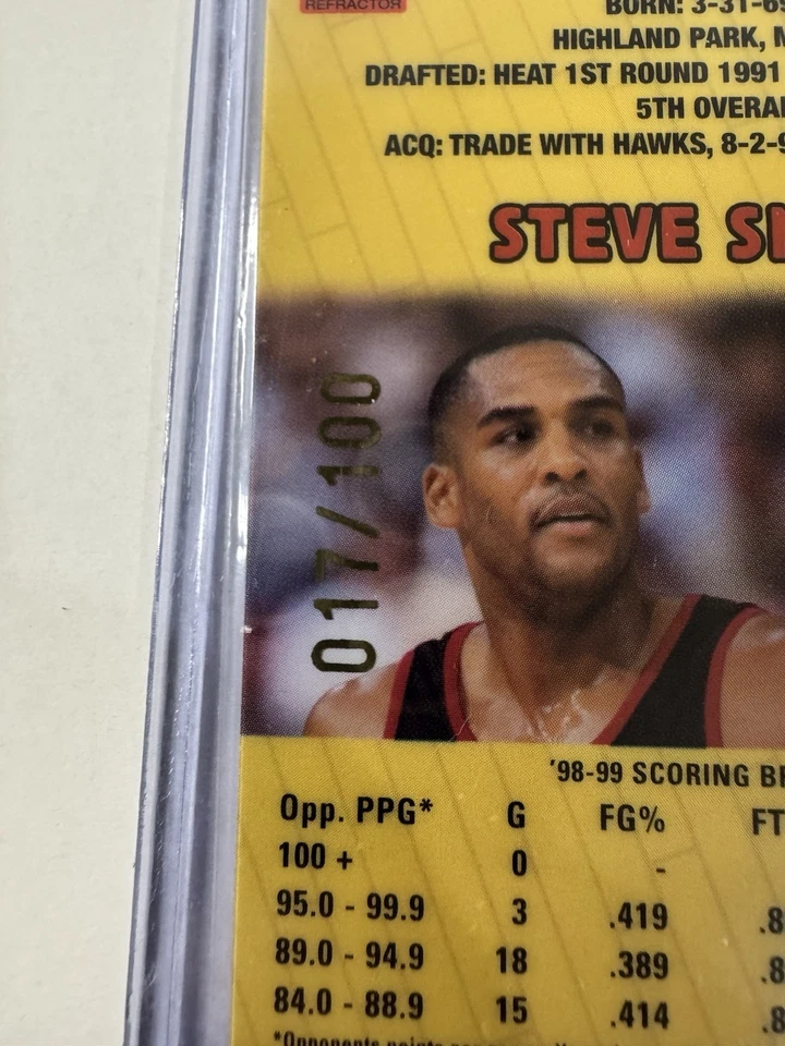 Steve Smith 1999-00 Bowman's Best Topps refractor atómico/100 Foto 3 de 3