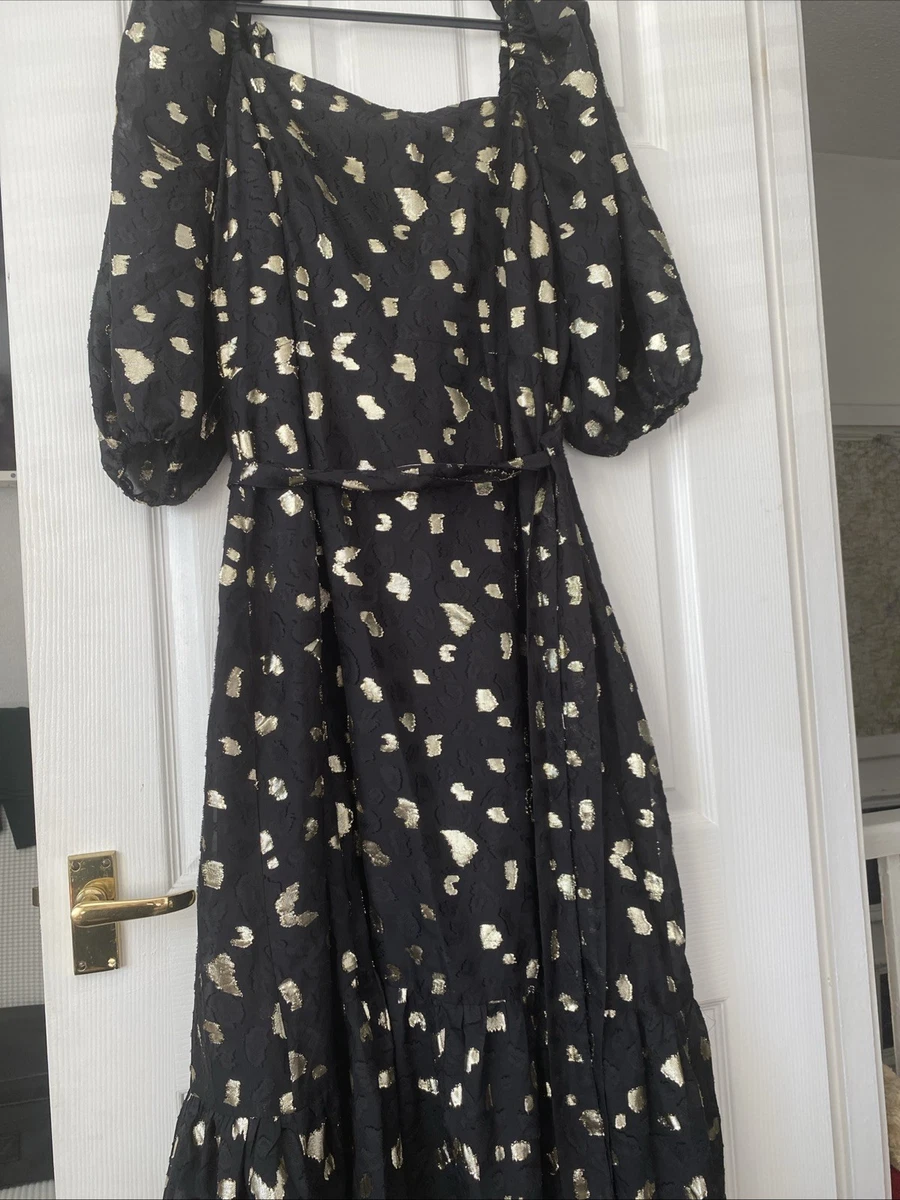 Robe Noire Chic Avec Nœud Papillon - Mylene Klass - Taille 12 - Neuve Avec étiquettes