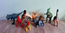 Lot of 9 Assorted Plastic Dinosaur Toy Figures Lot   Various Sizes