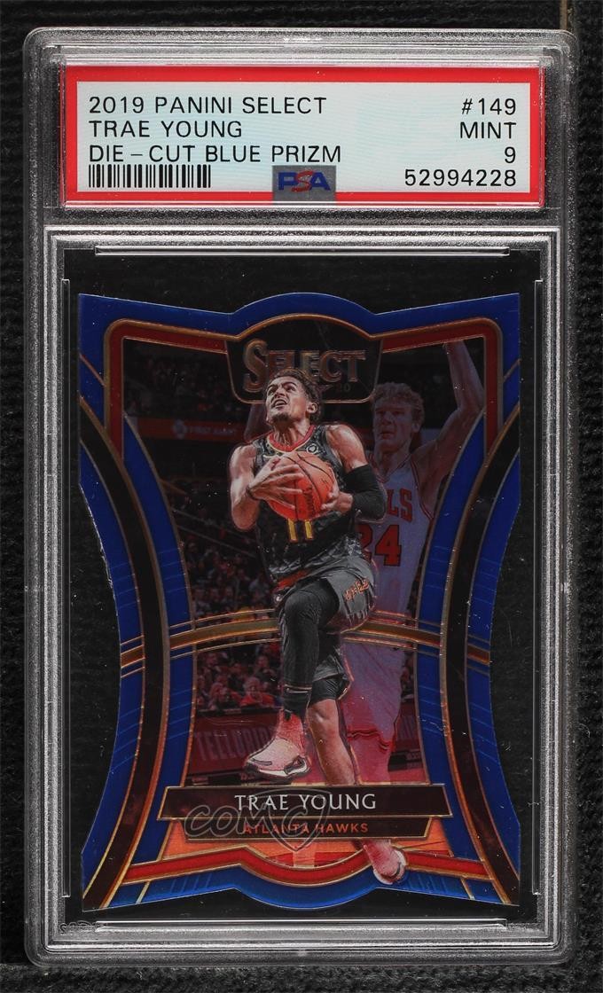 2019 Panini Select Premier Level Blue Prizm /249 Trae Young #149 PSA 9 MINT zk7