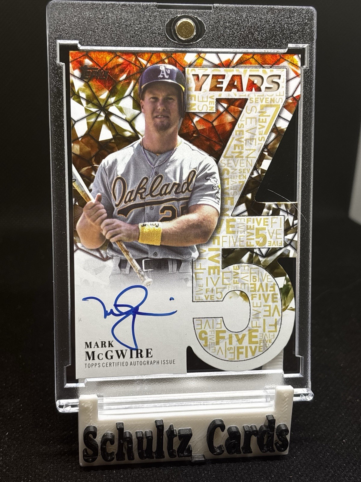 Mark Mcgwire 2026 Topps Series 1 75 Years Auto Gold /50 Oakland Athletics
