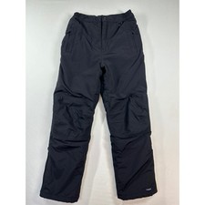 Lands End Kids Squall Waterproof Insulated Iron Knee Snow Pants Sz 14S Black