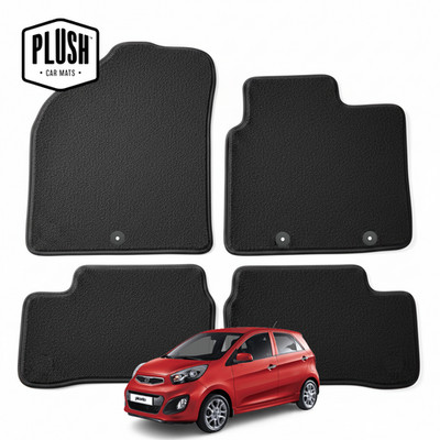 Fits Kia Picanto Car Mats 2011-2017 Tailored Custom Fit Black Floor Mat Set