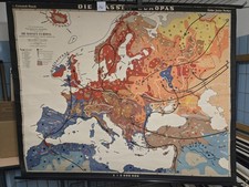 Carte Mural Scolaire 1936 « Rassen Europas » 205x162cm