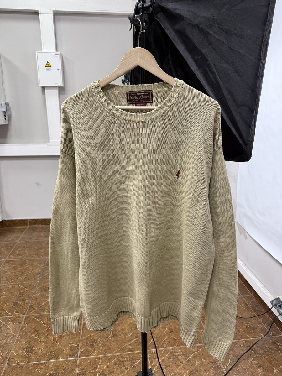 🇺🇸 Vintage 90s Marlboro Classics Knit Sweaters Rare Retro Size