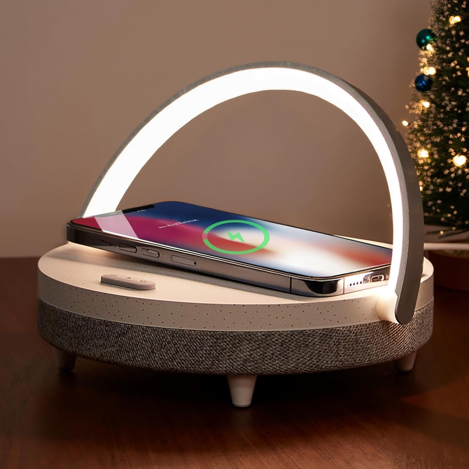 Lampada LED Touch con Ricarica Wireless Qi e Cassa Bluetooth Integrata