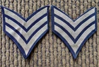 Vintage Lot of 2 Military Uniform Patches, Army Sergeant, WWII - Original