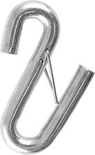 CURT 81830 17/32-Inch Certified Trailer Safety Chain S-Hook with Latch, 7,600 lb