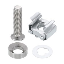 50 Pcs Cage Nuts, M6 x 25mm Steel Rack Mount Zinc Nuts for Cabinets Shelves