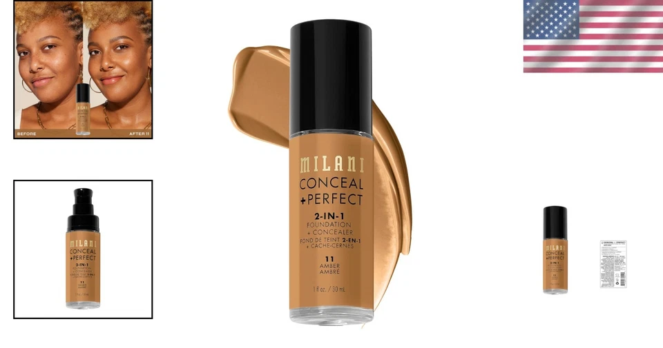 Conceal + Perfect Amber Liquid Foundation & Concealer, 1oz - 45 Shades Available - Image 2 of 4