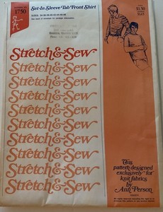 Stretch &Sew Patterns Uncut Mens Set In Sleeve Tab Front Shirt #1750 Sz 34-48...